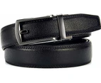 Leather Ratchet Belts for Men 1 1/4" Comfort with Click Buckle, Dress Belt Adjustable Trim to Exact Fit