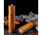 Wooden Salt and Pepper Grinder Set - Acacia Wood Pepper Mill & Salt Grinder with Adjustable Coarseness 8 inch brief bag