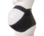 Maternity Support Belt Adjustable Pregnancy Abdominal Braces Strap Waist Band - Black
