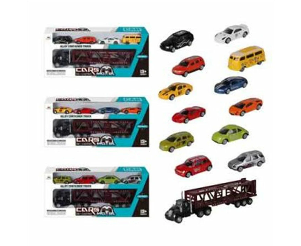 Car Carrier With 4 Diecast Cars Sent At Random