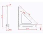 150mm 45&90 Degree Aluminum Alloy Triangle Ruler Structure For Woodworking Woodworking Measuring Tool, Woodpecker Precision Triangle Tool, 1 Pack, Red