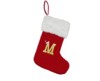 Christmas Stocking Durable Luxurious Letter Embroidered Knit Christmas Stocking Pendant Christmas Decor-M