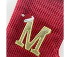 Christmas Stocking Durable Luxurious Letter Embroidered Knit Christmas Stocking Pendant Christmas Decor-M