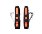 1 Pair Widely Used Bike Brake Pads Mounting Orientation Mark Sludge Removal Accessories Anti-lock Brake Pads for Bicycle - Orange & Black