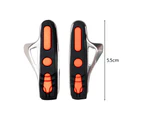 1 Pair Widely Used Bike Brake Pads Mounting Orientation Mark Sludge Removal Accessories Anti-lock Brake Pads for Bicycle - Orange & Black