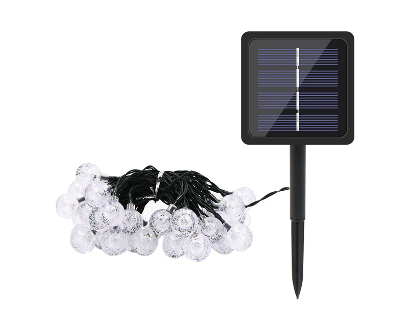 12 Meters 100 Lights Solar String Light Crystal Globe Garden Outdoor Decor -Colorful