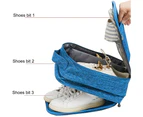 Travel Shoe Bag Waterproof Holds 3 Pair of Shoes for Travel and Daily Use Storage Pouch,Blue