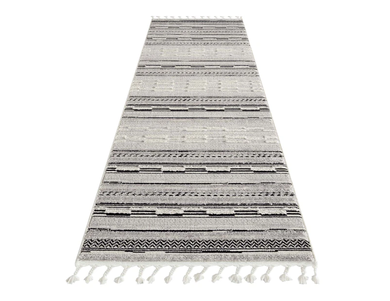 Cheapest Rugs Online Everest Tribal Runner Rug In Grey