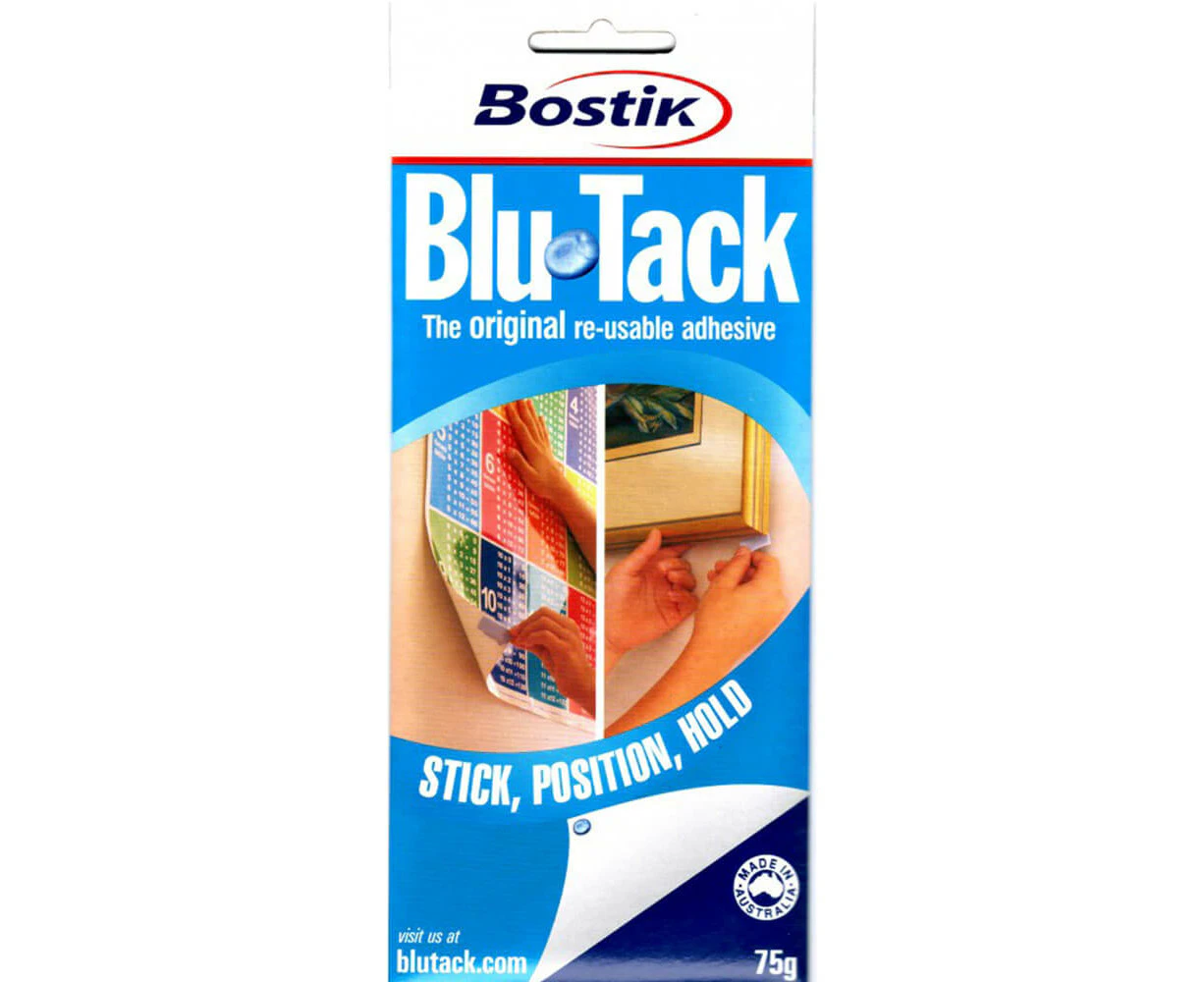 Bostik Blu Tack Reusable Adhesive 75g (Box of 10)