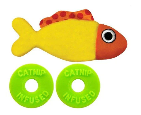 Petstages Refillable Catnip Pocket Fish Toy