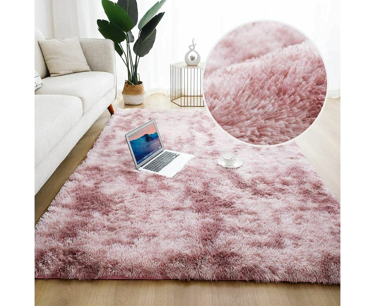 Pink Purple/200*230cm Floor Rug Rugs Fluffy Area Carpet Shaggy Soft Large Pads Living Room Bedroom Pad