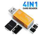 Buutrh Multifunctional USB 2.0 Card Reader AdapterGolden-