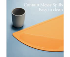 3pcs Silicone Pet Food Mat Waterproof, Non-Slip, Prevent Spills, Easy-to-Clean Flexible Placemat for Pet style3