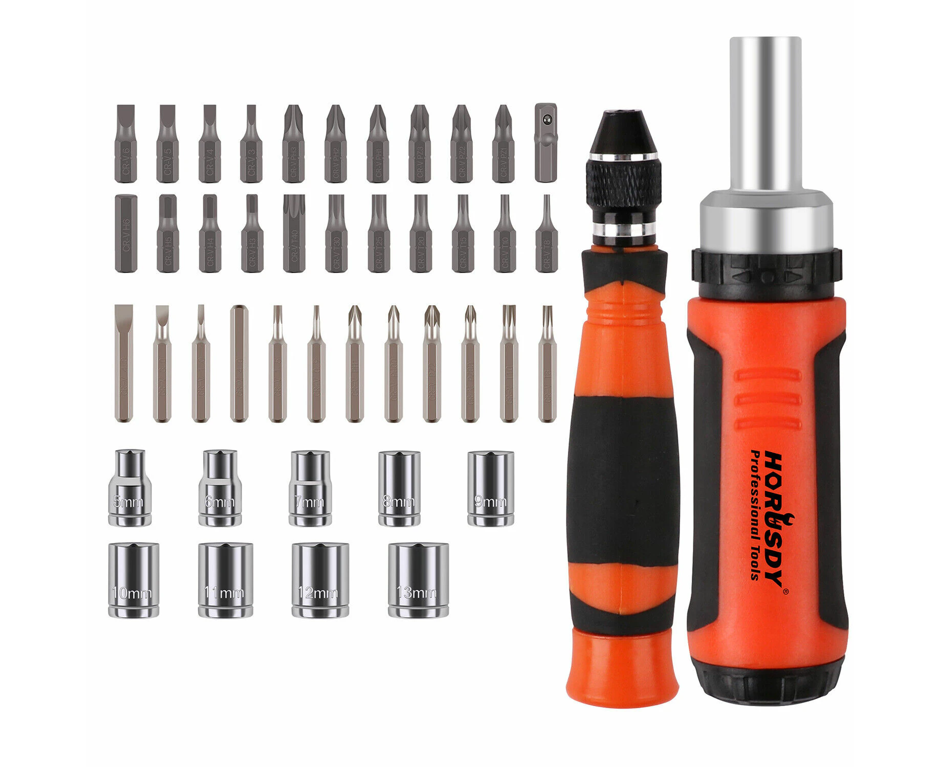 45Pc Precision Screwdriver Set Ratchet Magnetic Driver Socket Star Hex Torx Bits