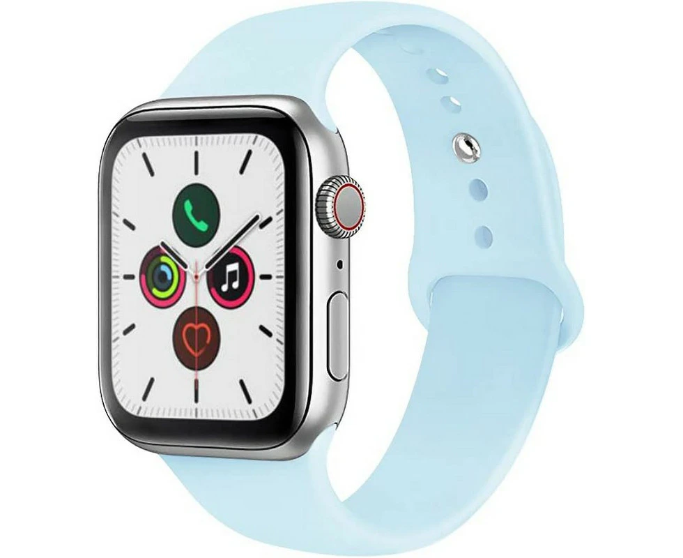 NewBee WAT-NB-42LBG2 Sports Silicone Bracelet Strap Band For Apple Watch IWatch 42/44mm Light Blue