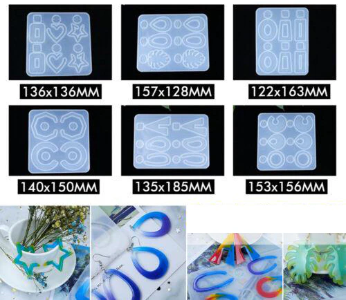 Silicone Earring Pendant Jewelry Making Mold Resin Casting Mould Craft Diy Tool - D