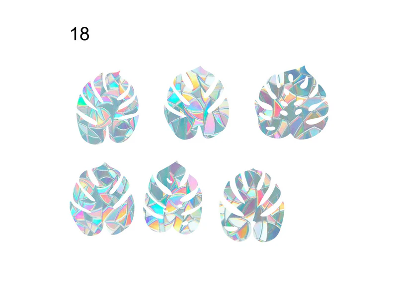 1 Set Window Decals Anti-collision Removable PVC Non Adhesive Prismatic Window Clings for Home-18 unique value