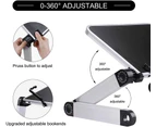 Desktop Book Stand 360 Degree Adjustable Reading Tablet Stand-Black