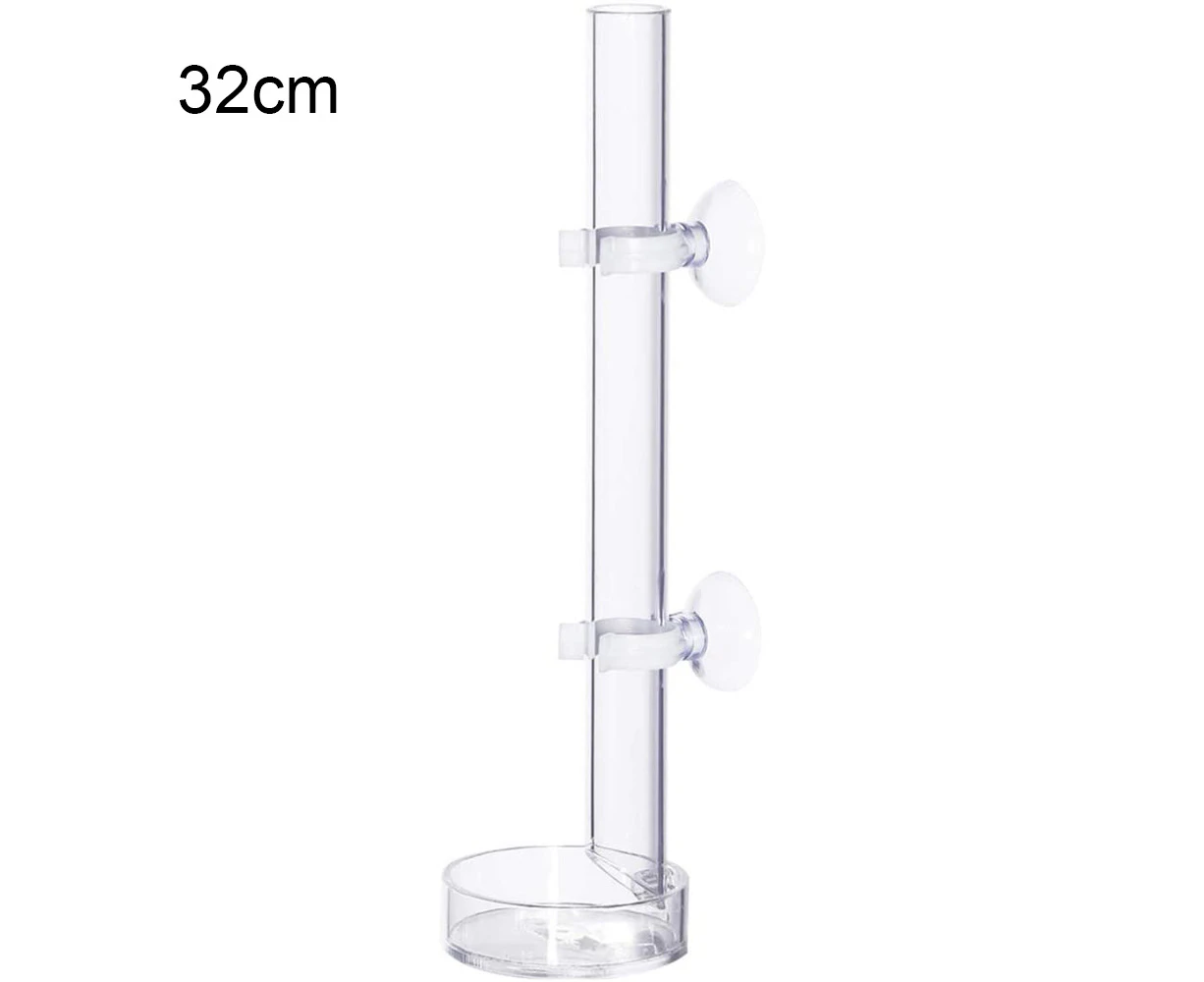 Fish Shrimp Feeder Tube and Plate Acrylic Clear Shrimp Feeding Tube Aquarium Fish Tank Feeder for Crystal Shrimp Tropical Fish-32CM