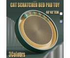 40Cm Magic Cat Scratcher Bed Pad Toy Accordion Style Folding Lounge Cardboard Au - Blue