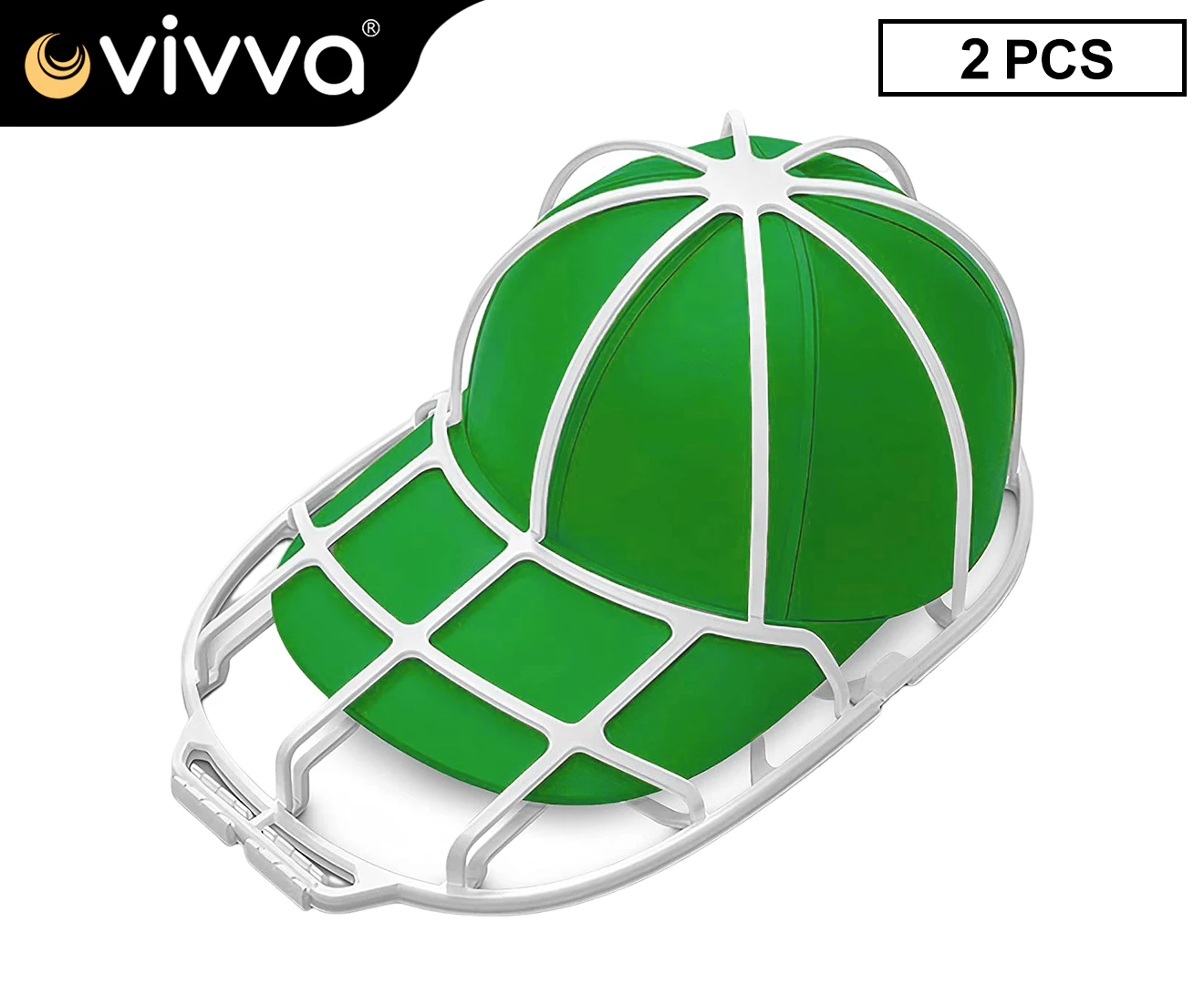 Vivva 2PCS Hat Washer Baseball Hats Cleaner Cap Washing Cage Holder Frame Cleaner Tool White