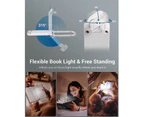 USB LED Rechargeable Book Reading Light Brightness Adjustable Eye Protection Clip Book Light Portable Bookmark Read Lamp For Kid white