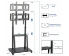 Heavy Duty Mobile Cart Rolling Floor TV Stand Fits 32"- 80" screens