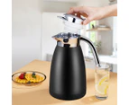 SOGA 2.2L Stainless Steel Kettle Insulated Vacuum Flask Water Coffee Jug Thermal Black