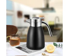 SOGA 2.2L Stainless Steel Kettle Insulated Vacuum Flask Water Coffee Jug Thermal Black