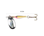 360 Degree Rotating Metal Sequin Bait Fishing Lure Hook Spinner Spoon Lures - B