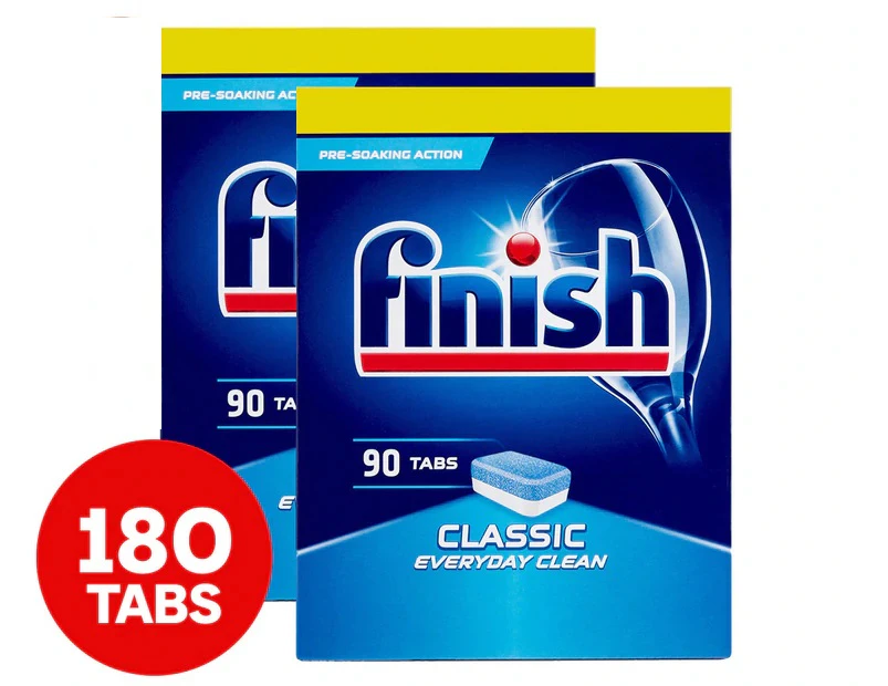 2 x 90pk Finish Classic Dishwashing Tabs