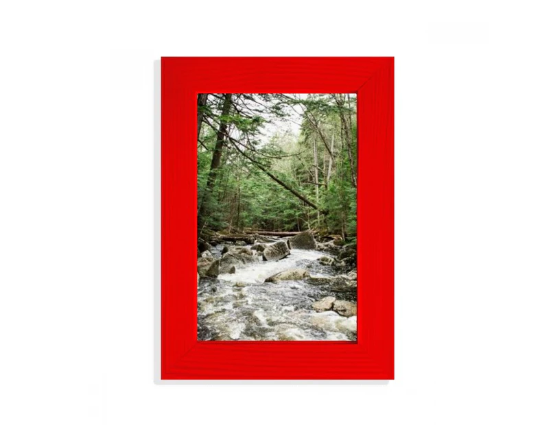 Water Stream Science Nature Scenery Picture Display Art Red Photo Frame