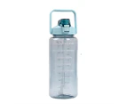 Water Bottle with Time Marker and Straw, Leak Proof BPA Free Suitable for Gym and Outdoor Sports-green