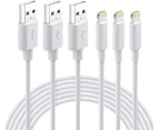 3 Pack 2M iPhone iPad Charger Cord Mfi Certified Lightning Cable Compatible with iPhone -White