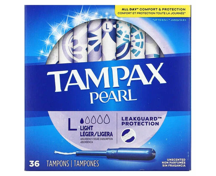 Pearl, Light, Unscented, 36 Tampons