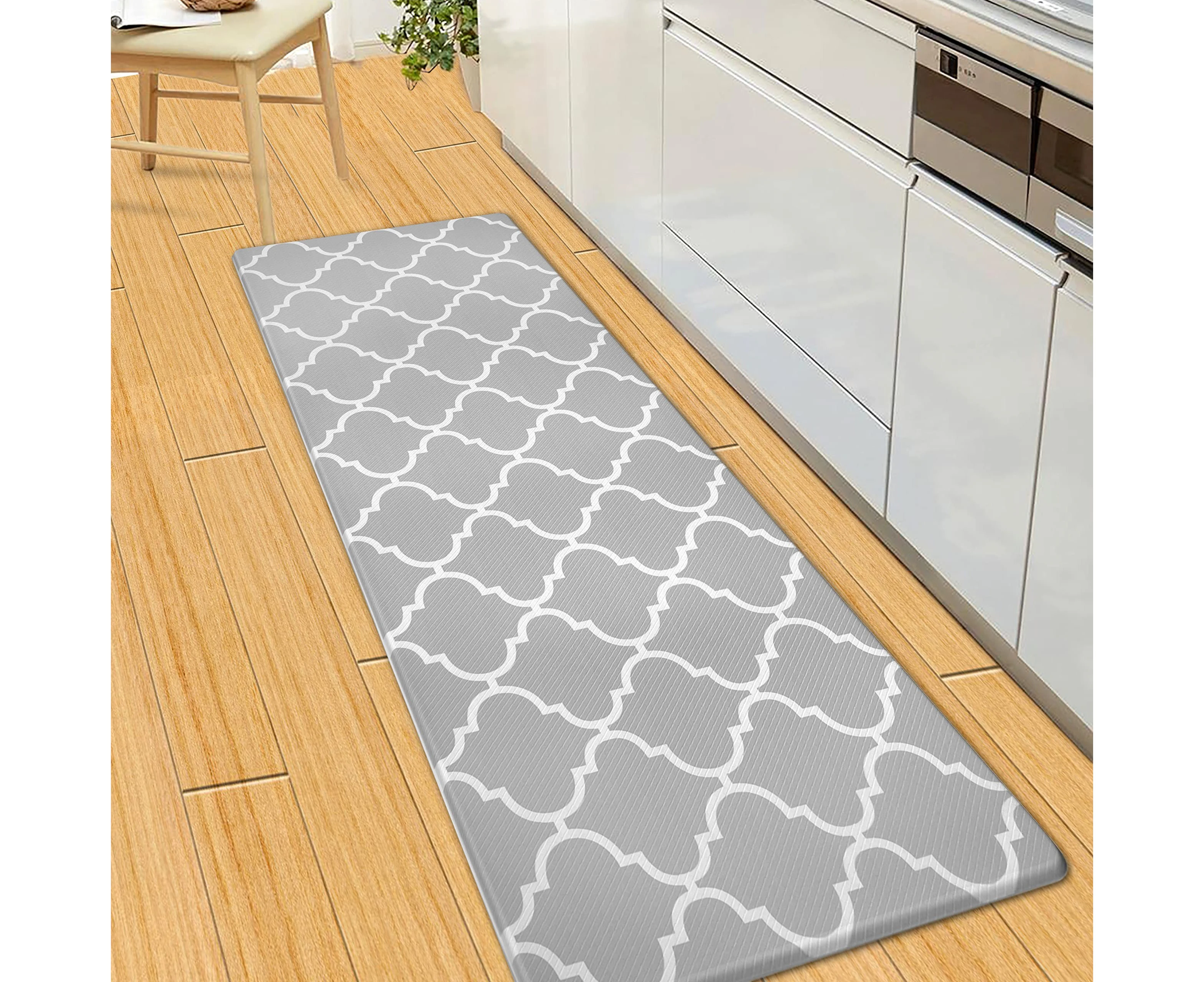 Multiple Sizes Anti-Fatigue Comfort Memory Foam Kitchen Mat Waterproof Non-Slip Kitchen Floor Mat - Grey