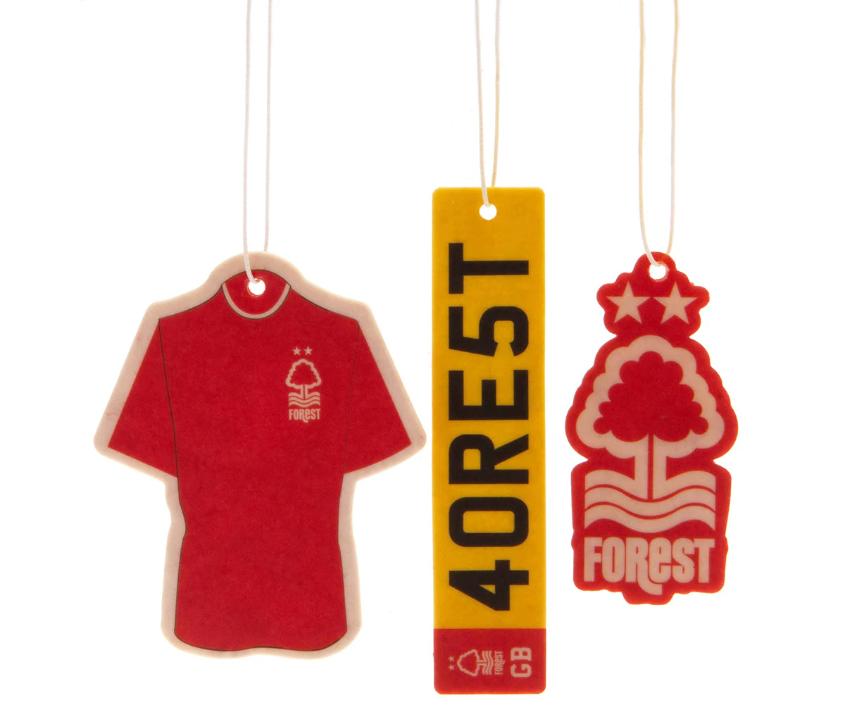 Nottingham Forest FC Air Freshener (Pack of 3) (Red/White/Yellow) - TA11241