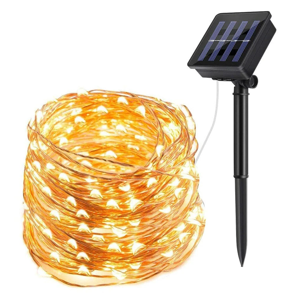 Waterproof Outdoor Solar LED Strip Mini Light - Yellow