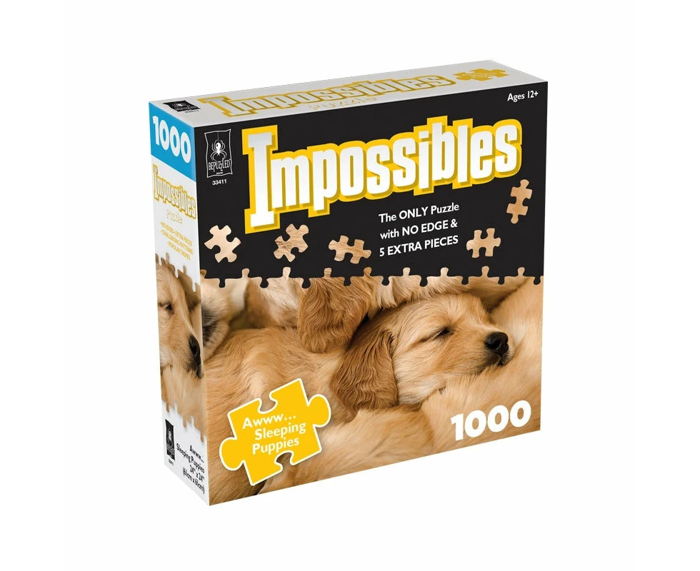 Aww Sleeping Puppies Impossible 1000 Piece Puzzle