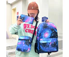 Three Pieces Set Cute Kuromi Backpack Student School Bag Shoulder Bag Pen Bag Star Blue3