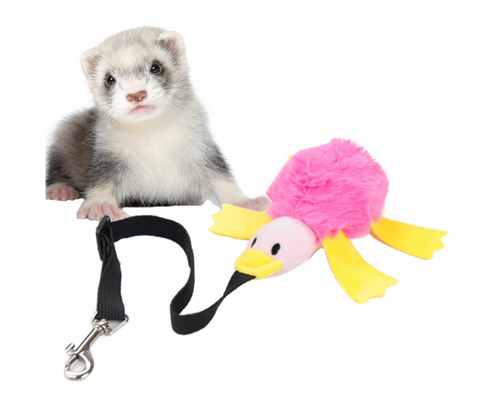 ViviPet Small Pet Bungee Ferret Toy with Elastic Hook-Pink