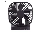 Portable Fan Magnetic Suction Low Noise ABS Outdoor Activities Desk Fan for Sports - Black