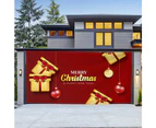 Christmas Garage Door Banner Decoration Hanging Christmas Backdrop Decoration - Red