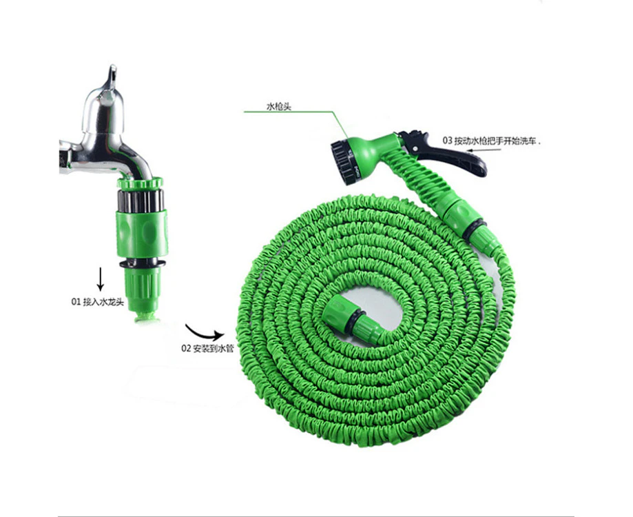 Garden Hose, 100Ft Magic Lightweight Expandable Garden Hose With Water Hose Quick Connector, Extra Strength Fabric Protection Hose For All Your Watering Ne