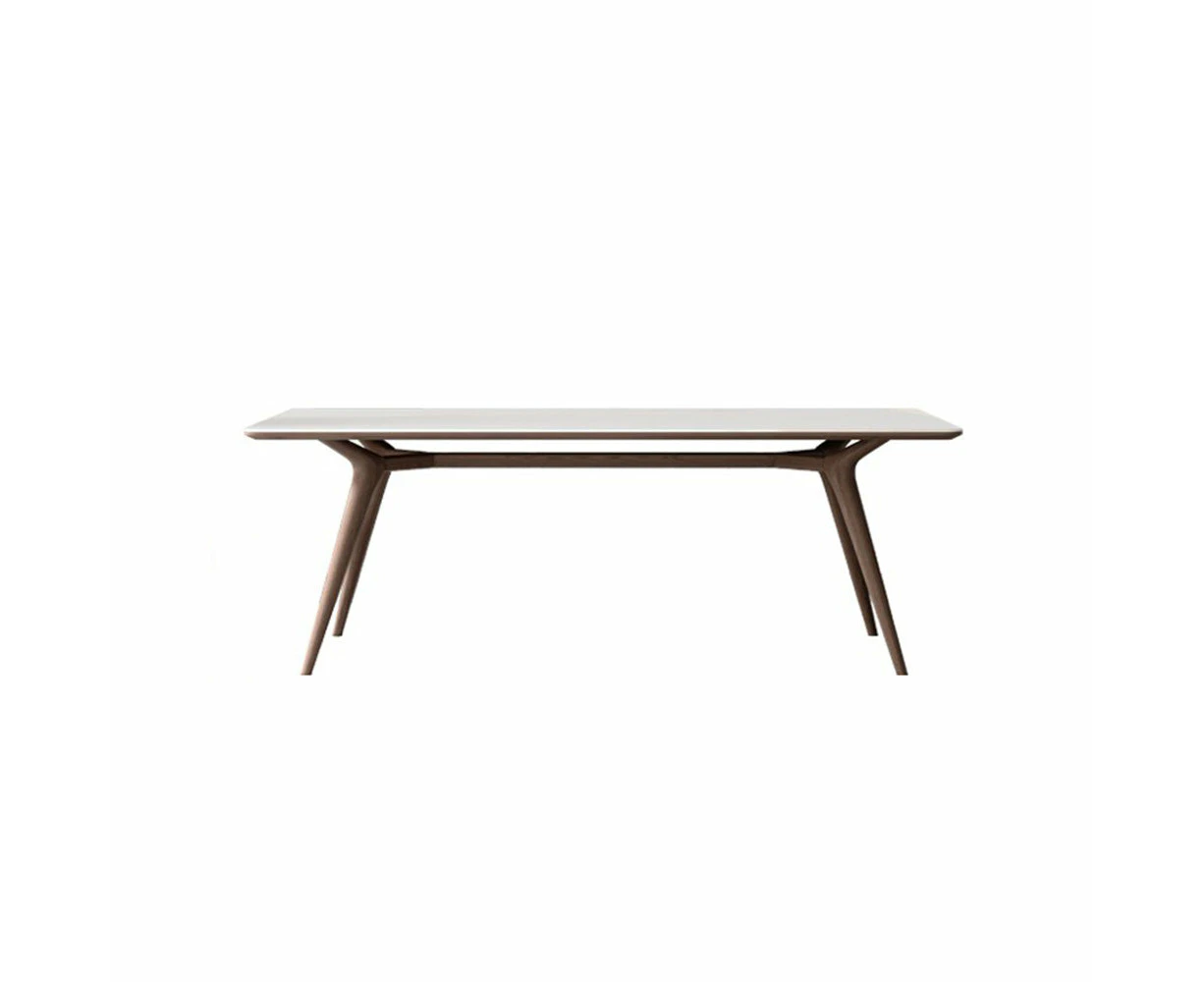 Jerez Minimalist White Oak Grey Rectangular Dining Table 1.4M