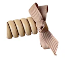 Bowknot Spiral Hair Tie Faux Headwear Hair Accessories-Khaki