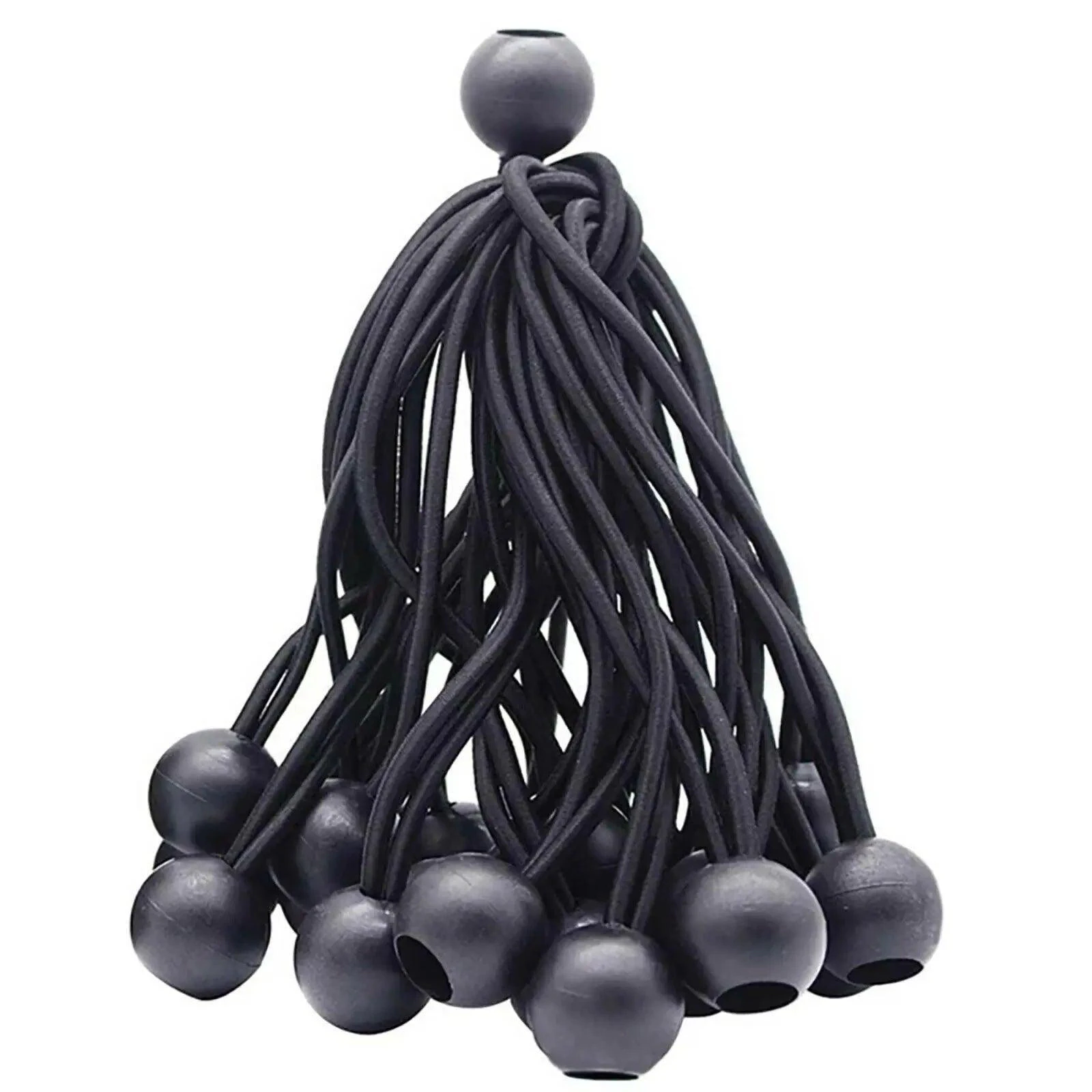 25X Elastic Ball Rope Bungee Cord Tarp Tie Down Strap Camping Tent Luggage Cord