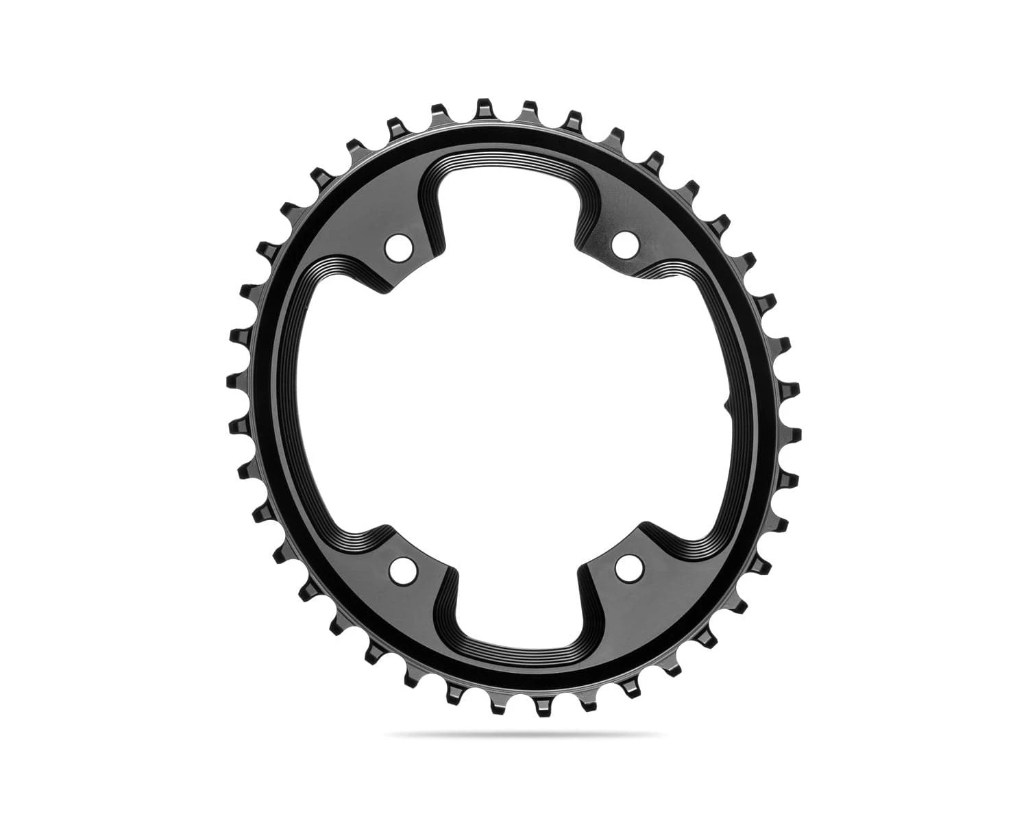 absoluteBLACK Oval PREMIUM Shimano CX R9100/9000/8000/6800 1X 110BCD 4 Hole NW Chainring Black / 42T - Black