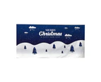 Christmas Garage Door Banner Decoration Hanging Christmas Backdrop Decoration - Blue