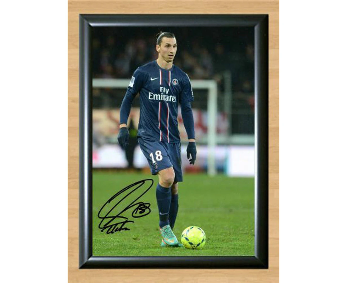 Zlatan Ibrahimovic PSG Paris Saint Signed Autographed Photo Poster Memorabilia A4